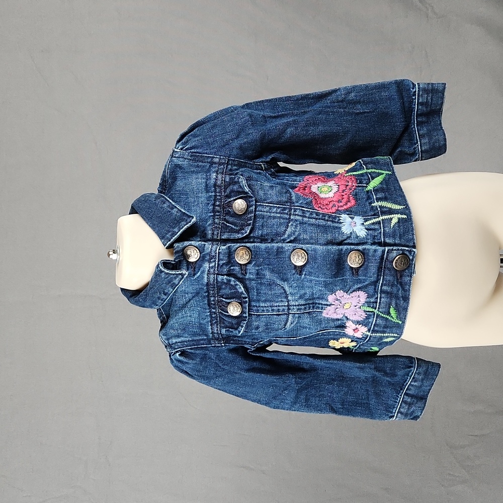 Baby Gap - Embroidered Denim Jacket - Size 18-24 months